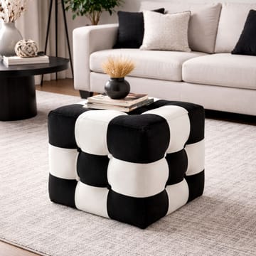 Peticire Sittpuff 42 cm - Svart/Vit - Möbler - Vardagsrum - Stolar & sittmöbler - Sittpuff