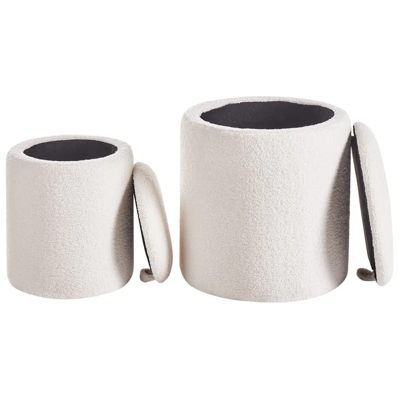 Puff Berea 2-pack - Vit - Möbler - Vardagsrum - Stolar & sittmöbler - Sittpuff