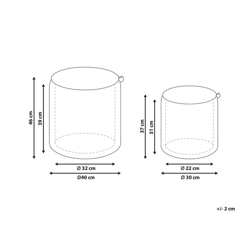 Puff Berea 2-pack - Vit - Möbler - Vardagsrum - Stolar & sittmöbler - Sittpuff