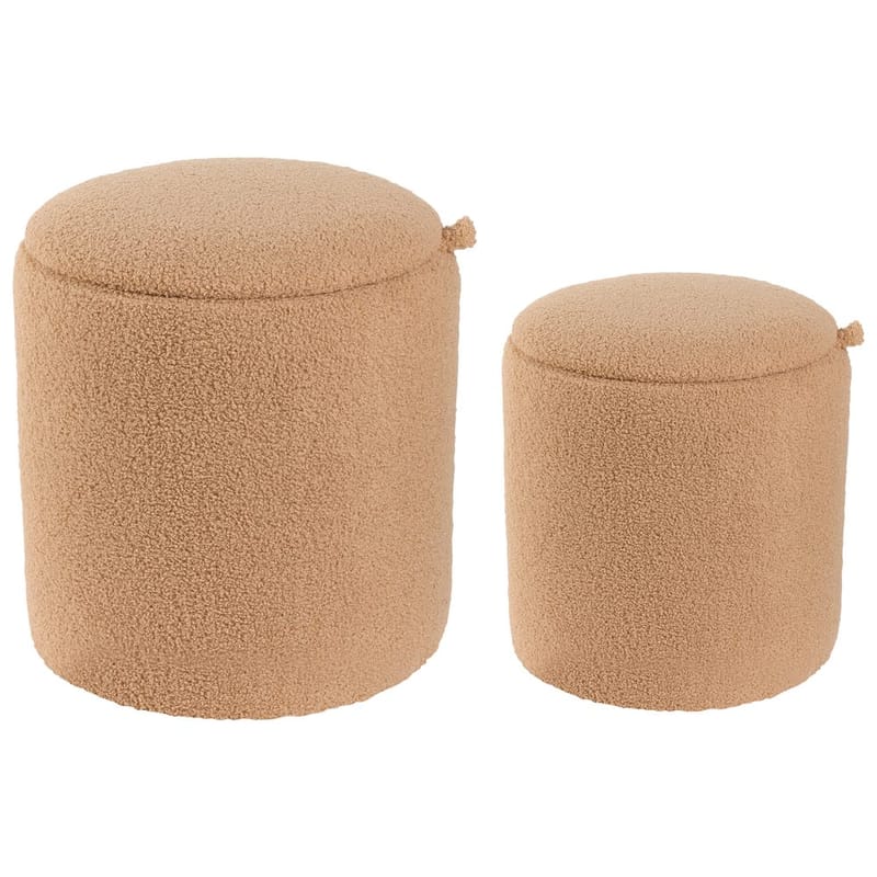 Puff Berea 2-pack - Brun - Möbler - Vardagsrum - Stolar & sittmöbler - Sittpuff