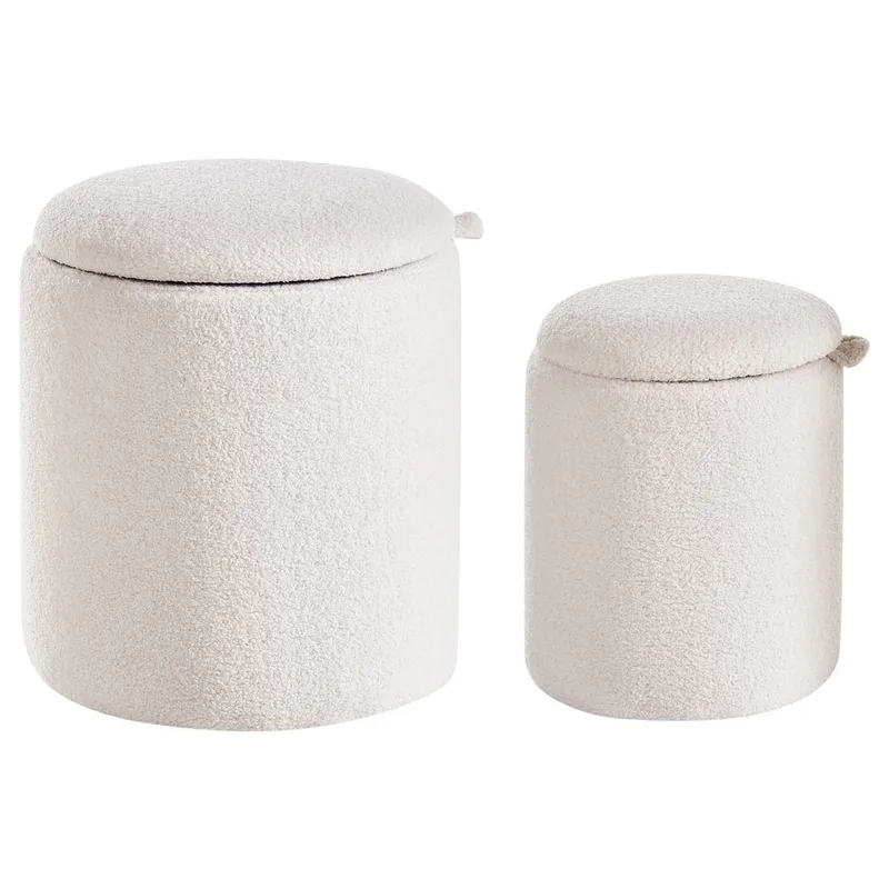 Puff Berea 2-pack - Vit - Möbler - Vardagsrum - Stolar & sittmöbler - Sittpuff