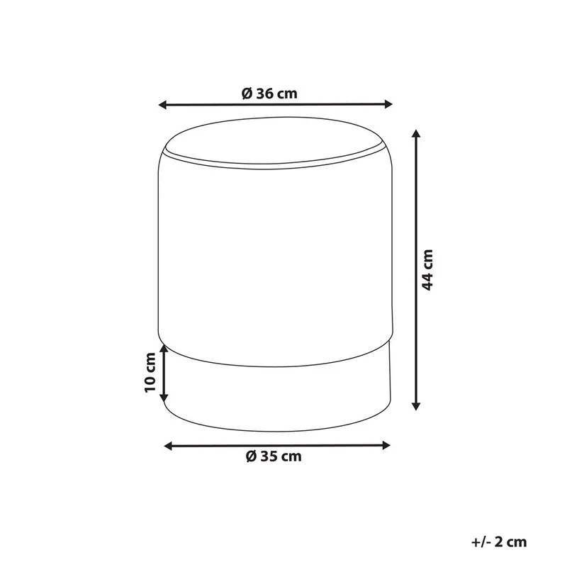 Puff Brigitte - Svart, Silver - Möbler - Vardagsrum - Stolar & sittmöbler - Sittpuff