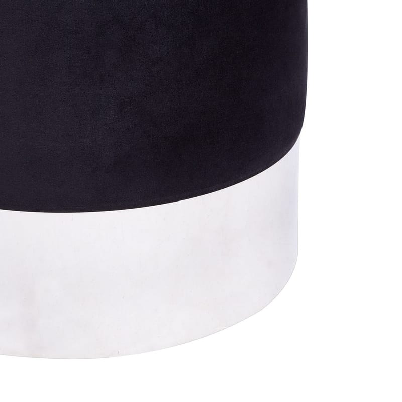 Puff Brigitte - Svart, Silver - Möbler - Vardagsrum - Stolar & sittmöbler - Sittpuff