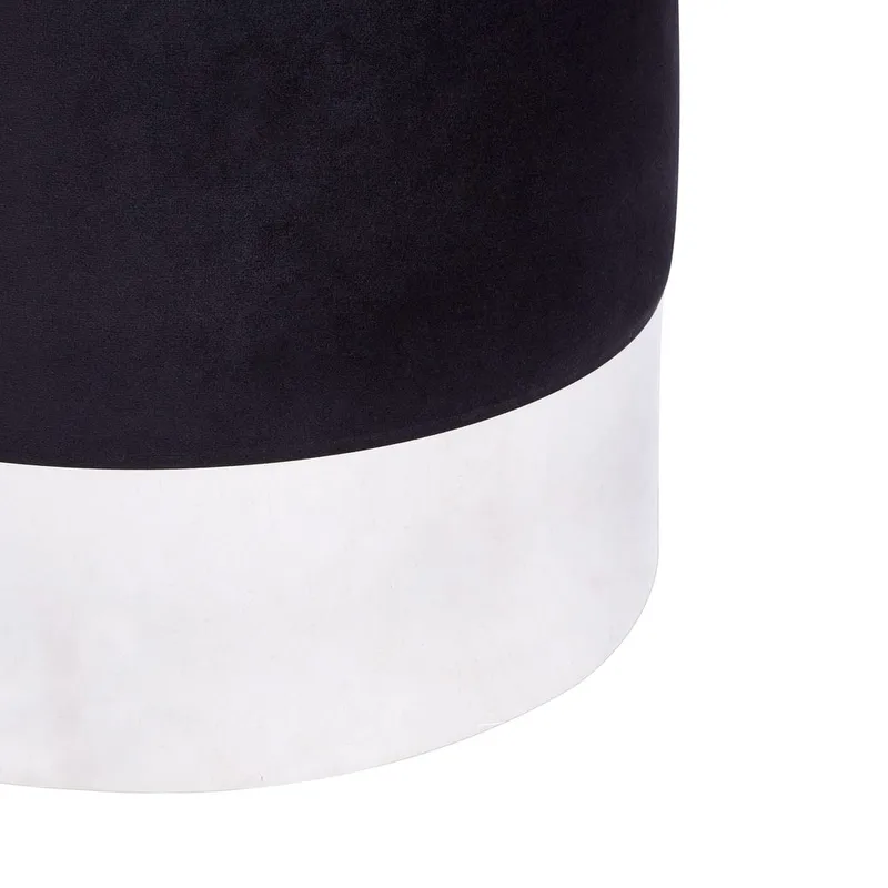 Puff Brigitte - Svart, Silver - Möbler - Vardagsrum - Stolar & sittmöbler - Sittpuff