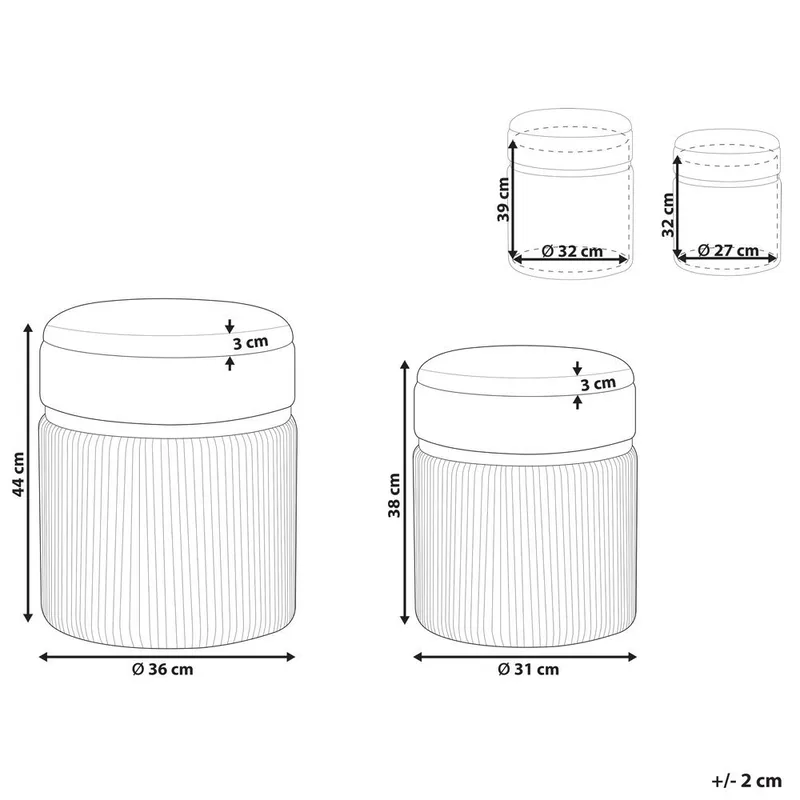 Puff Camdenton 2-pack - Grå - Möbler - Vardagsrum - Stolar & sittmöbler - Sittpuff