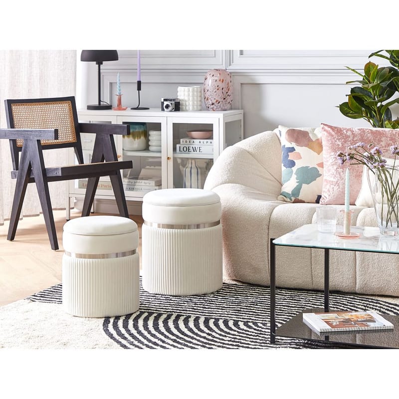 Puff Camdenton 2-pack - Vit - Möbler - Vardagsrum - Stolar & sittmöbler - Sittpuff