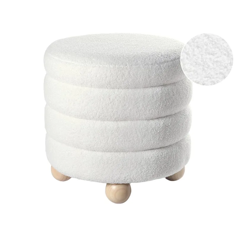 Puff Chilly, Vit, ljust trä