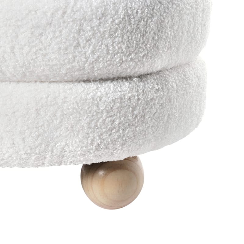 Puff Chilly - Vit, ljust trä - Möbler - Vardagsrum - Stolar & sittmöbler - Sittpuff