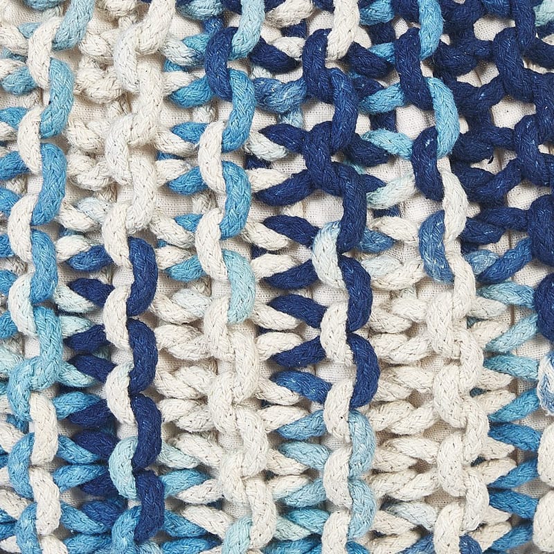 Puff Conrad - Vit, Blå - Möbler - Vardagsrum - Stolar & sittmöbler - Sittpuff