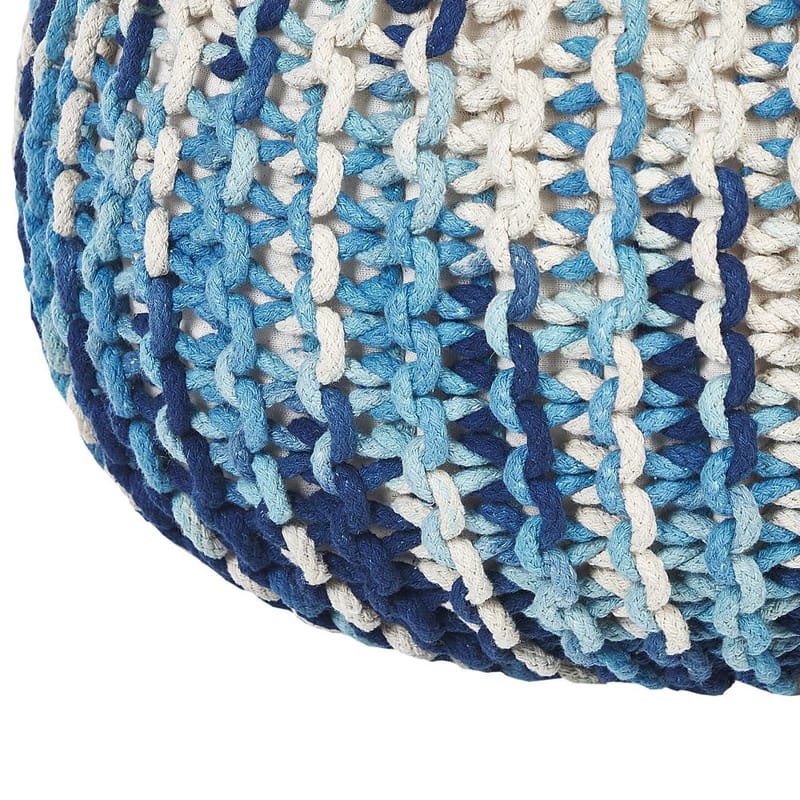 Puff Conrad - Vit, Blå - Möbler - Vardagsrum - Stolar & sittmöbler - Sittpuff