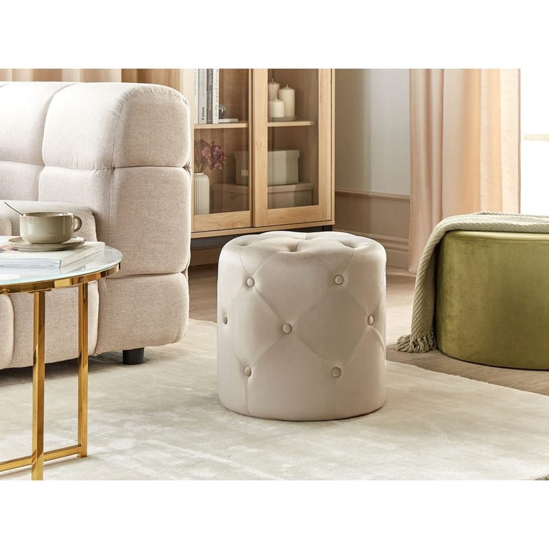 Puff Corolla - Beige - Möbler - Vardagsrum - Stolar & sittmöbler - Sittpuff
