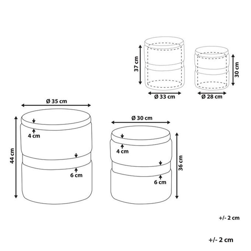 Puff Doris 2-pack - Möbler - Vardagsrum - Stolar & sittmöbler - Sittpuff