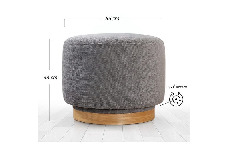 Puff Doroufield Grå - Grå - Möbler - Vardagsrum - Stolar & sittmöbler - Sittpuff