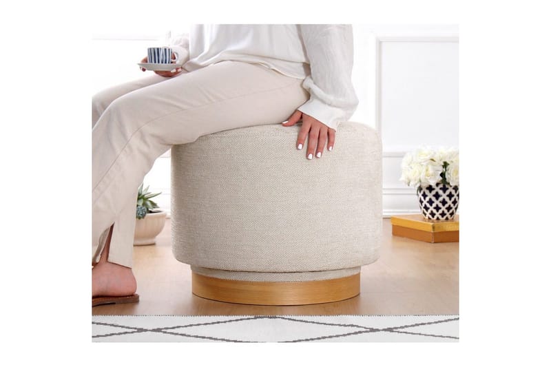 Puff Doroufield Grädde - Grädde - Möbler - Vardagsrum - Stolar & sittmöbler - Sittpuff