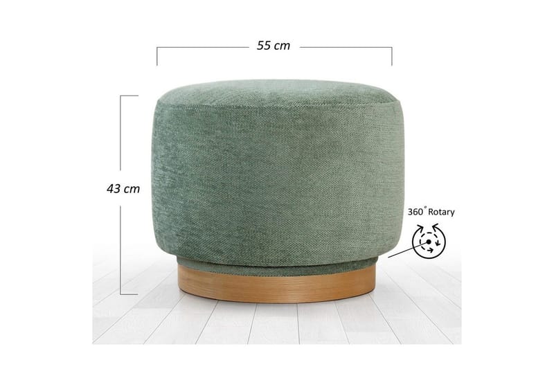 Puff Doroufield Grön - Grön - Möbler - Vardagsrum - Stolar & sittmöbler - Sittpuff