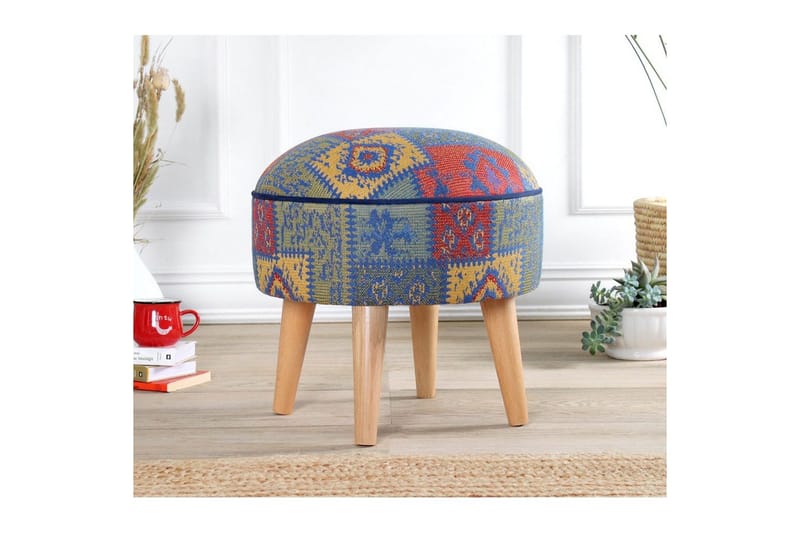 Puff Keliorbury Blå - Blå - Möbler - Vardagsrum - Stolar & sittmöbler - Sittpuff