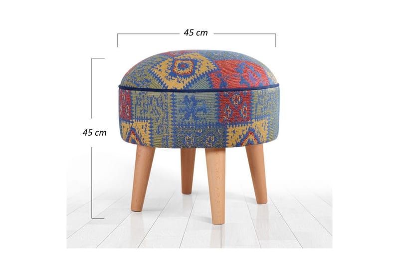 Puff Keliorbury Blå - Blå - Möbler - Vardagsrum - Stolar & sittmöbler - Sittpuff