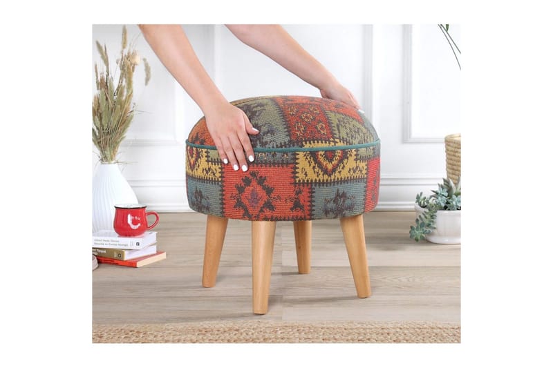 Puff Keliorbury Grön - Grön - Möbler - Vardagsrum - Stolar & sittmöbler - Sittpuff