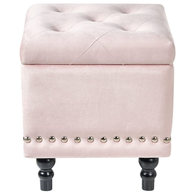 Puff Loretto - Rosa, Svart - Möbler - Vardagsrum - Stolar & sittmöbler - Sittpuff