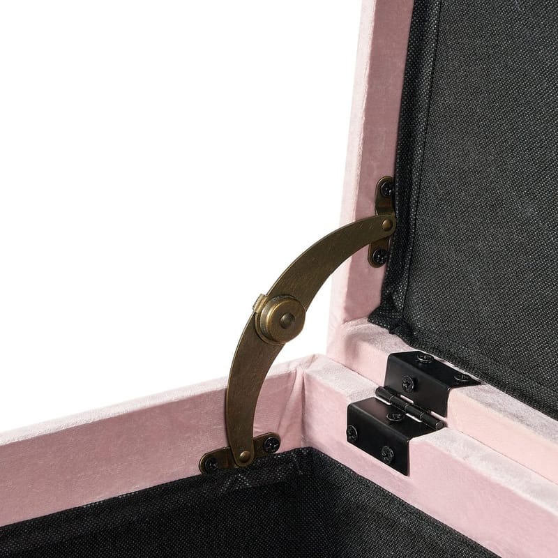 Puff Loretto - Rosa, Svart - Möbler - Vardagsrum - Stolar & sittmöbler - Sittpuff