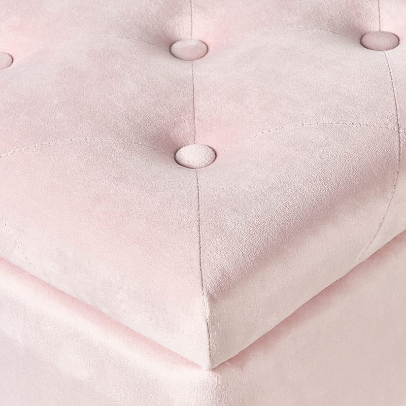 Puff Loretto - Rosa, Svart - Möbler - Vardagsrum - Stolar & sittmöbler - Sittpuff