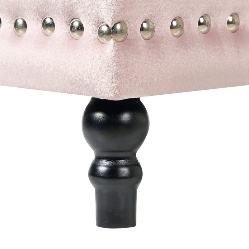 Puff Loretto - Rosa, Svart - Möbler - Vardagsrum - Stolar & sittmöbler - Sittpuff