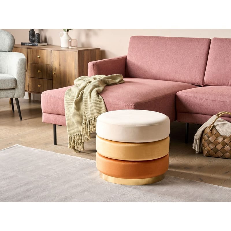 Puff Louin - Orange - Möbler - Vardagsrum - Stolar & sittmöbler - Sittpuff