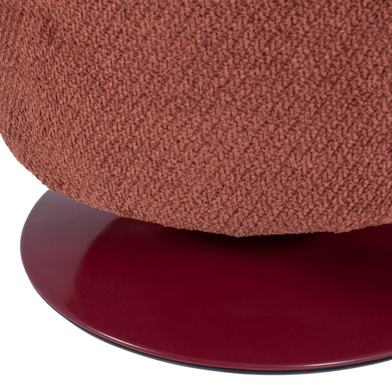 Puff med snurrfot Islen 39 cm Rund - Vinröd - Möbler - Vardagsrum - Stolar & sittmöbler - Sittpuff