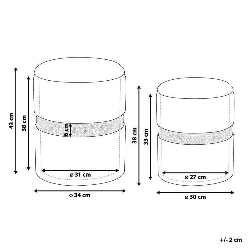 Puff Medford 2-pack - Grå - Möbler - Vardagsrum - Stolar & sittmöbler - Sittpuff