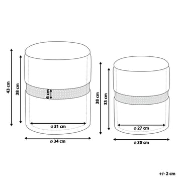 Puff Medford 2-pack - Grå - Möbler - Vardagsrum - Stolar & sittmöbler - Sittpuff