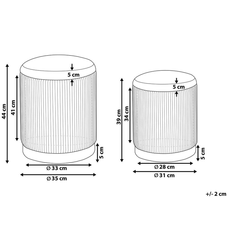 Puff Miramar 2-pack - Möbler - Vardagsrum - Stolar & sittmöbler - Sittpuff