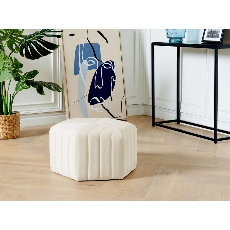 Puff Murietta - Vit - Möbler - Vardagsrum - Stolar & sittmöbler - Sittpuff