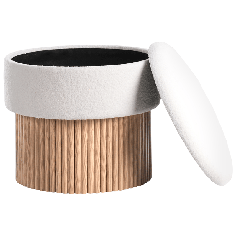Puff Richey - Off-White - Möbler - Vardagsrum - Stolar & sittmöbler - Sittpuff