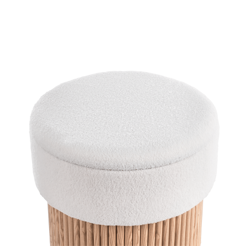 Puff Richey - Off-White - Möbler - Vardagsrum - Stolar & sittmöbler - Sittpuff