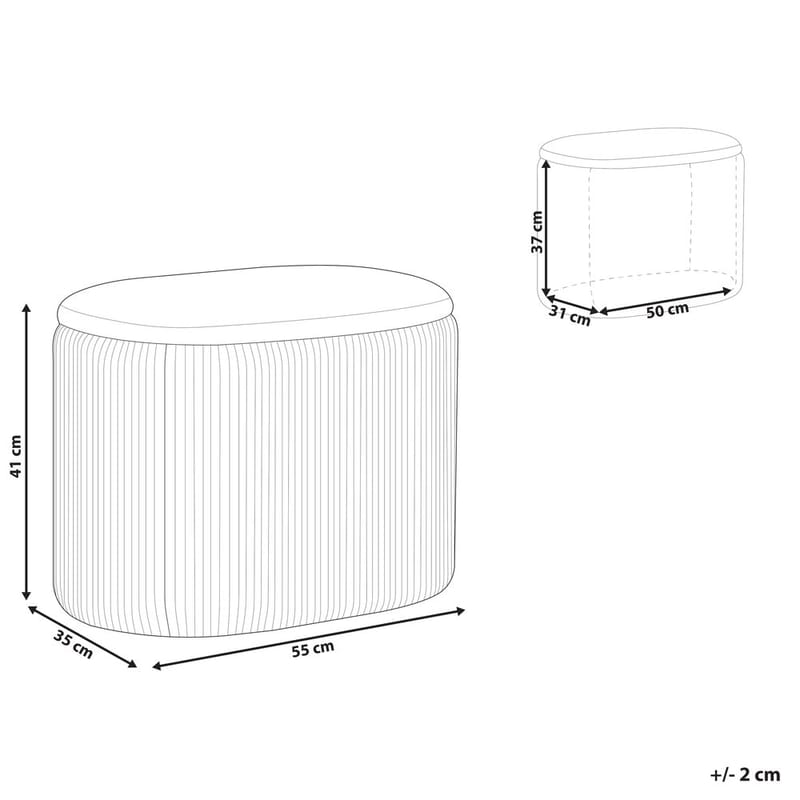 Puff Richland - Grå - Möbler - Vardagsrum - Stolar & sittmöbler - Sittpuff