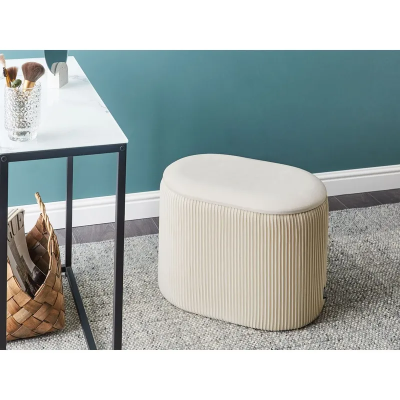 Puff Richland - Ljusbeige - Möbler - Vardagsrum - Stolar & sittmöbler - Sittpuff