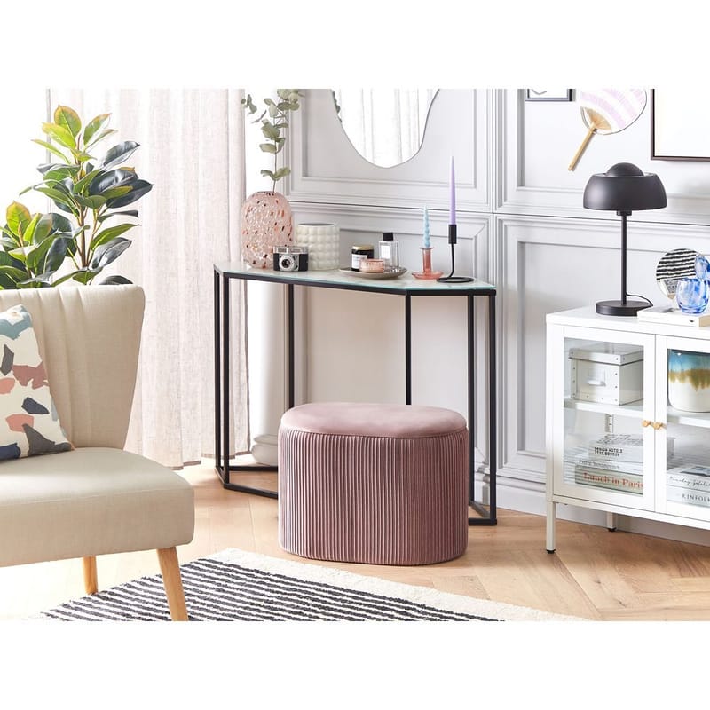 Puff Richland - Rosa - Möbler - Vardagsrum - Stolar & sittmöbler - Sittpuff