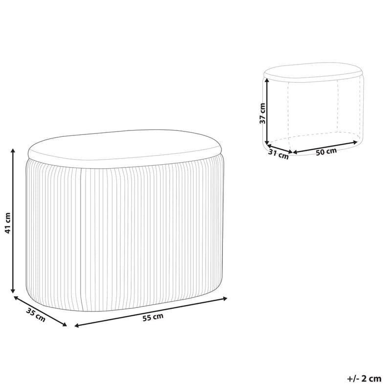 Puff Richland - Rosa - Möbler - Vardagsrum - Stolar & sittmöbler - Sittpuff