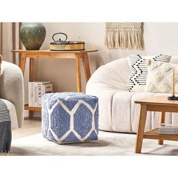 Puff Rojhan - Beige, blå - Möbler - Vardagsrum - Stolar & sittmöbler - Sittpuff