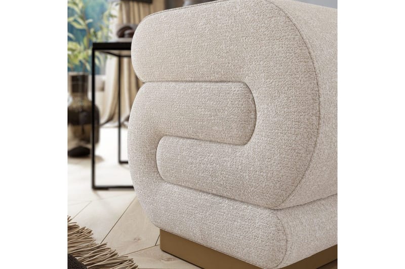 Puff Sanina Grädde - Cremevit - Möbler - Vardagsrum - Stolar & sittmöbler - Sittpuff