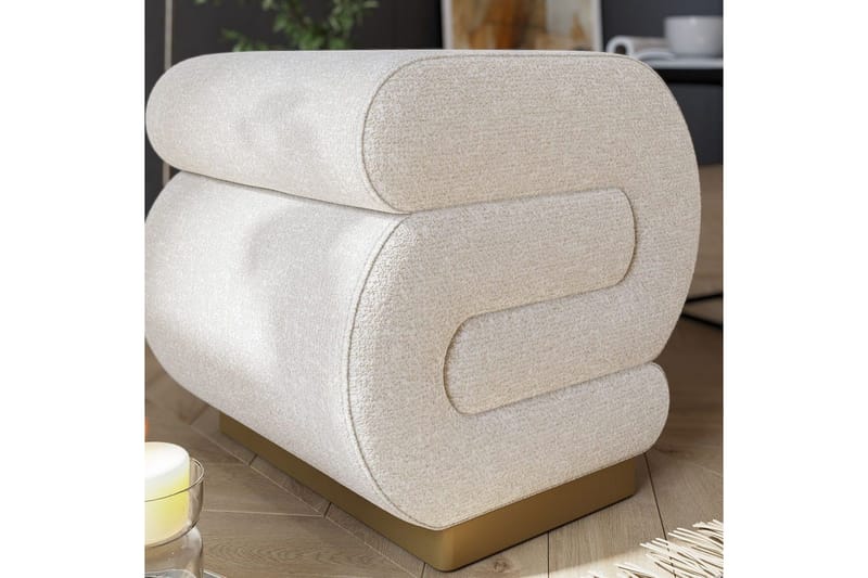 Puff Sanina Grädde - Cremevit - Möbler - Vardagsrum - Stolar & sittmöbler - Sittpuff