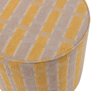Puff Sarli 46 cm Rund - Taupe/Gul - Möbler - Vardagsrum - Stolar & sittmöbler - Sittpuff