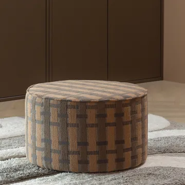 Puff Sarli 60 cm Rund - Brun/Rosa - Möbler - Vardagsrum - Stolar & sittmöbler - Sittpuff