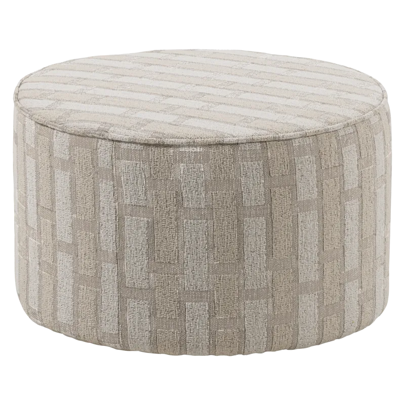Puff Sarli 60 cm Rund, Natur/Beige