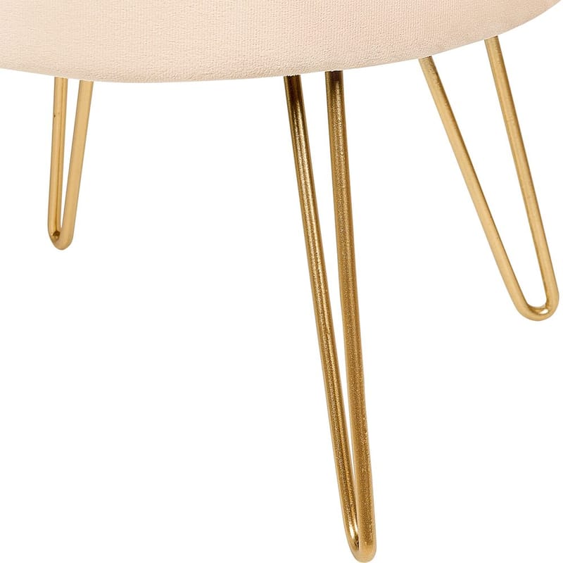 Puff Silas - Beige, guld - Möbler - Vardagsrum - Stolar & sittmöbler - Sittpuff