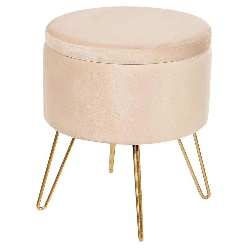 Puff Silas, Beige, guld