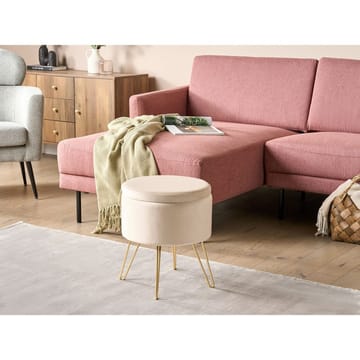 Puff Silas - Beige, guld - Möbler - Vardagsrum - Stolar & sittmöbler - Sittpuff