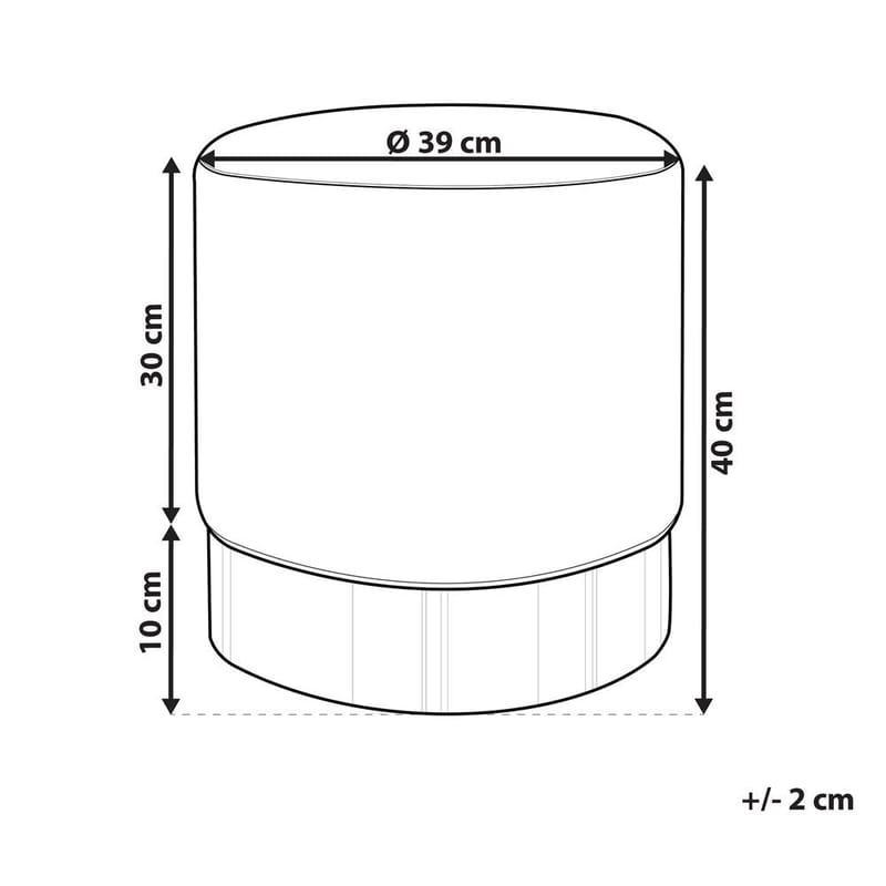 Puff Sophia - Gul, Guld - Möbler - Vardagsrum - Stolar & sittmöbler - Sittpuff