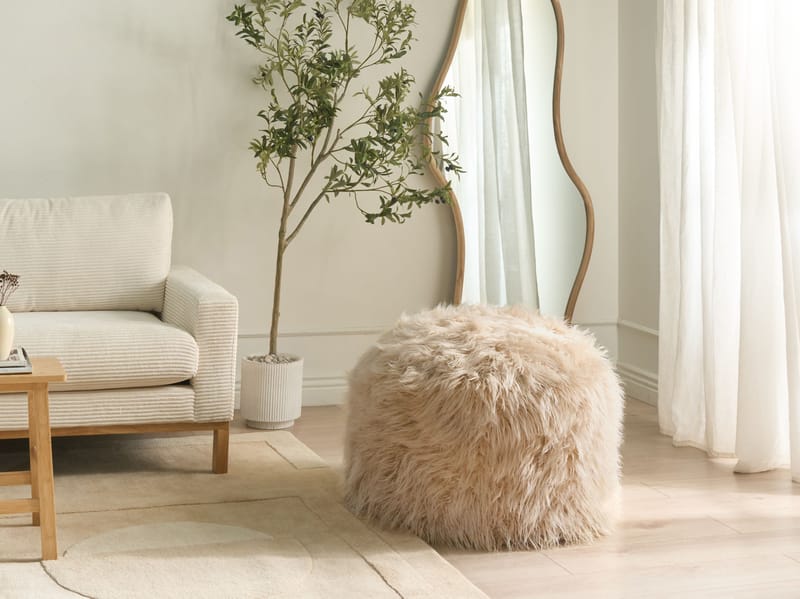 Puff Tukki 70x70 cm - Ljusbeige - Möbler - Vardagsrum - Stolar & sittmöbler - Sittpuff