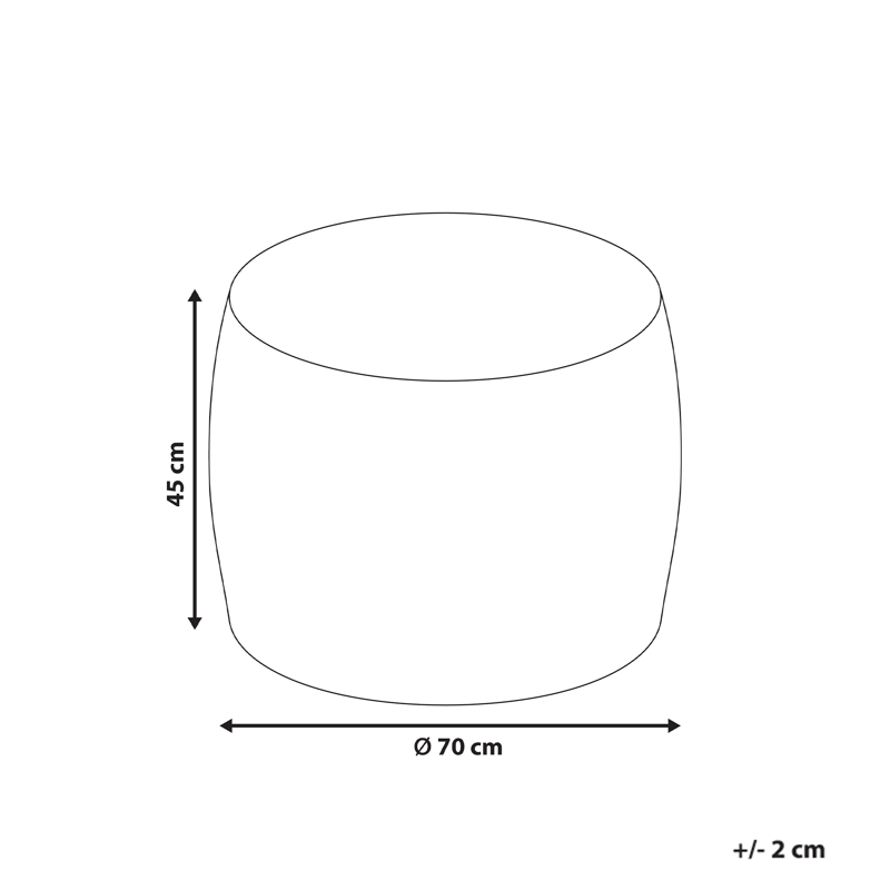 Puff Tukki 70x70 cm - Ljusbeige - Möbler - Vardagsrum - Stolar & sittmöbler - Sittpuff